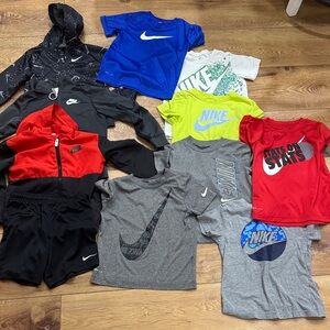 Nike Kids Bundle - 11 pieces includes zip ups, Tess and shorts ages 5-7